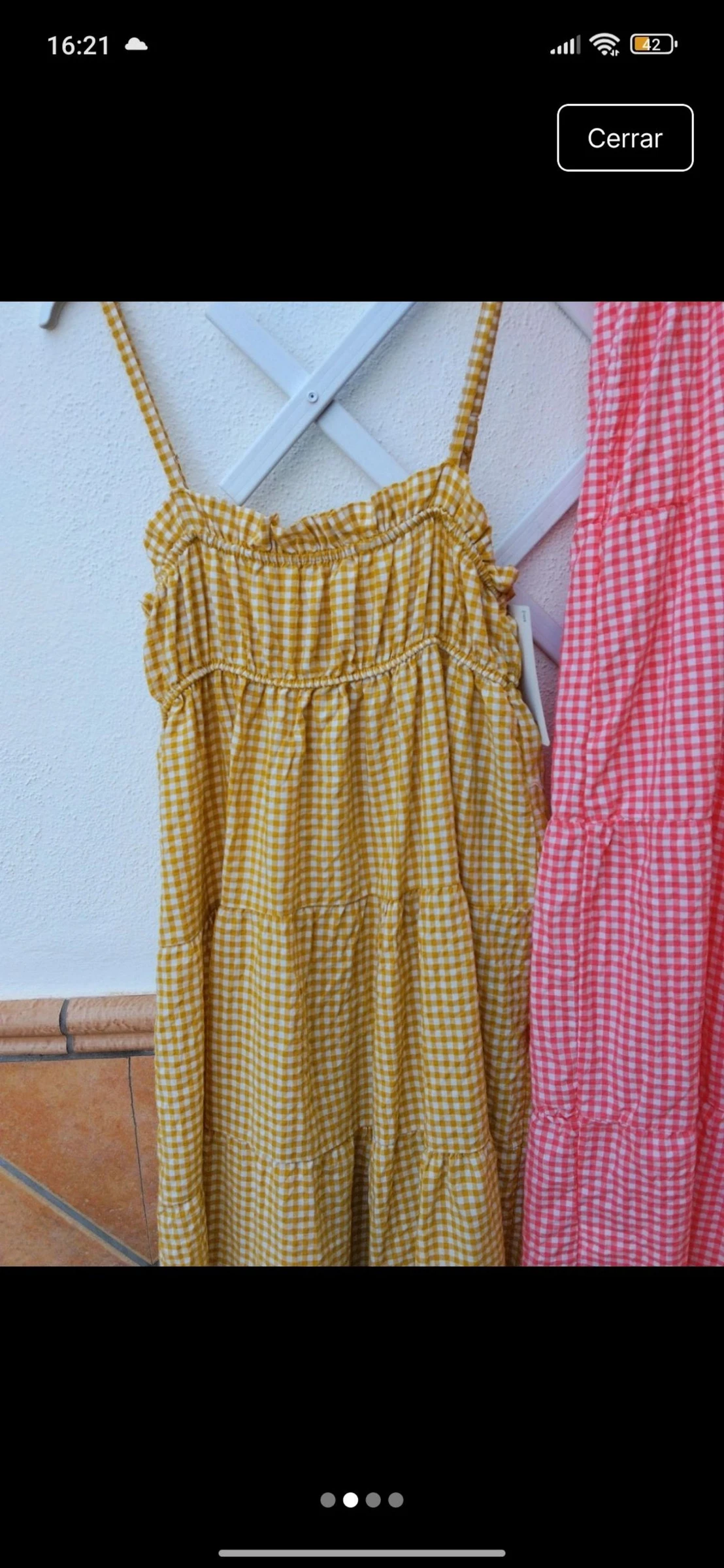 Nieuwe zomerjurk met Vichy patroon met etiket – photo 3